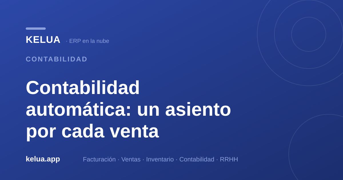 Contabilidad automática: un asiento por cada venta